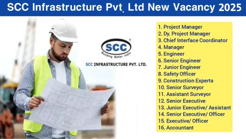 SCC Infrastructure Pvt Ltd Vacancy 2025