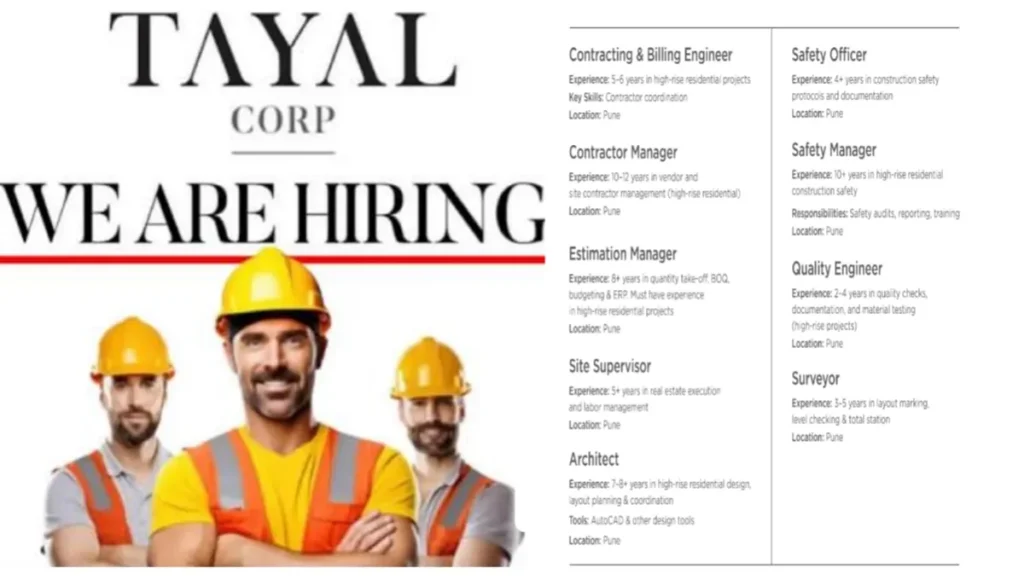 Tayal Corp Recruitment 2025